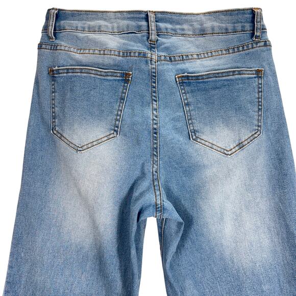 TALA Women's Size 8 Wide Leg Denim Jeans High Rise Light Wash Stretch - Picture 4 of 11